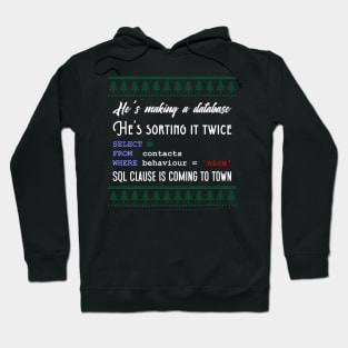 Funny SQL Programmer Database Christmas Admin DBA Hoodie